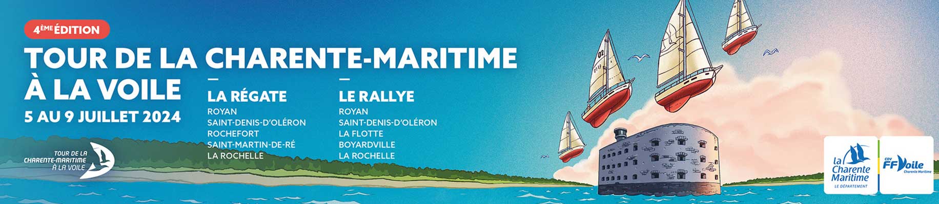 du 05 au 09 juillet 2024 | TOUR DE CHARENTE-MARITIME À LA VOILE